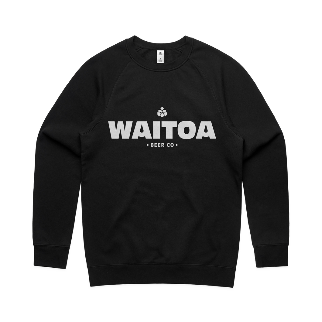 Waitoa Crew Sweater – Jet Black